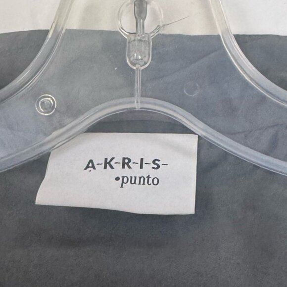 Akris Punto Trench Coat Lightweight Belt Midi Classic Pockets Silver Minimalist - Picture 13 of 16